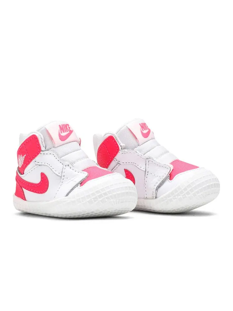 Кроссовки Air Jordan Air Jordan 1 Crib Bootie 'Racer Pink' — изображение 9 из 9, белый/розовый