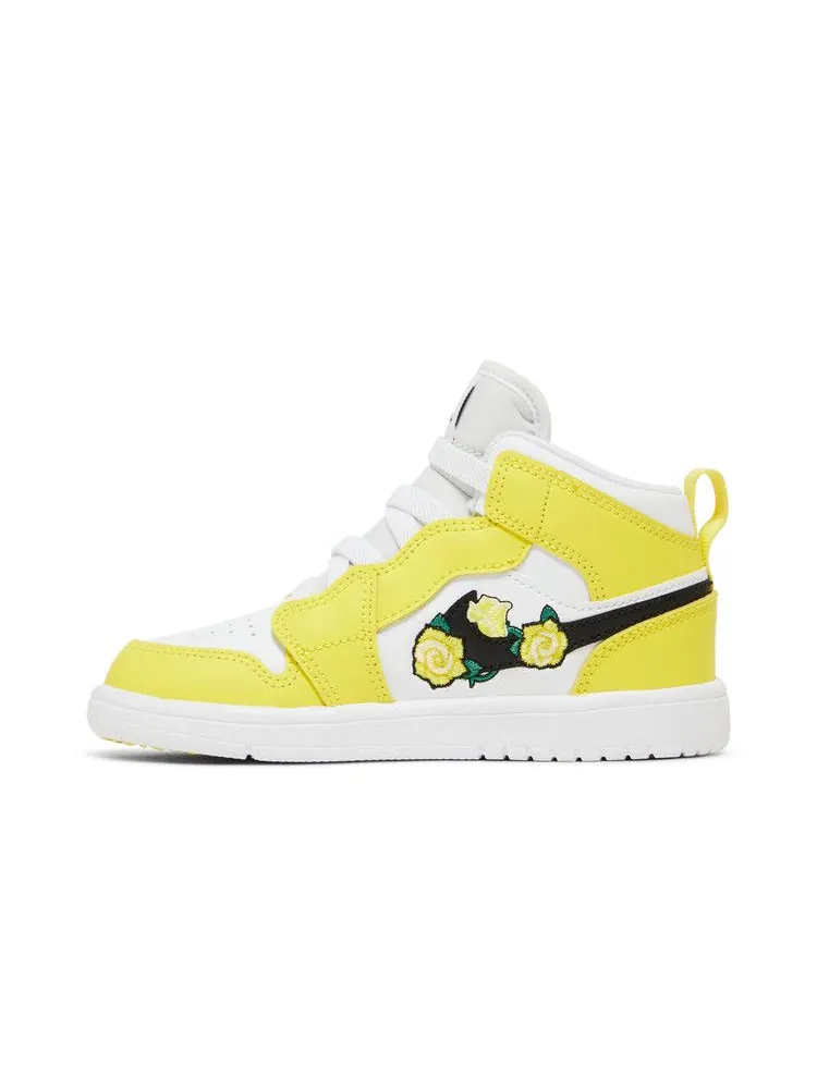 Кроссовки Air Jordan Jordan 1 Mid ALT PS 'Dynamic Yellow' — изображение 4 из 9, желтый/черный/белый