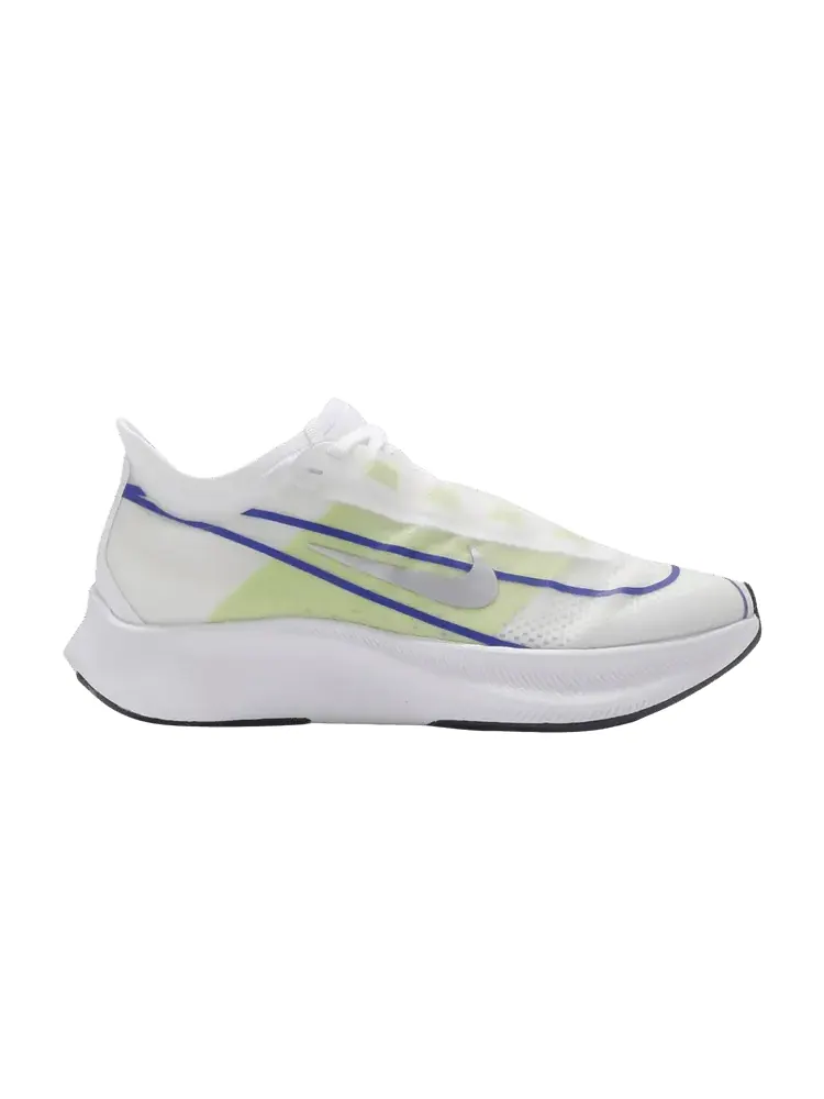 Кроссовки Nike Wmns Zoom Fly 3 'White Silver Blue Lime' — изображение 1 из 1