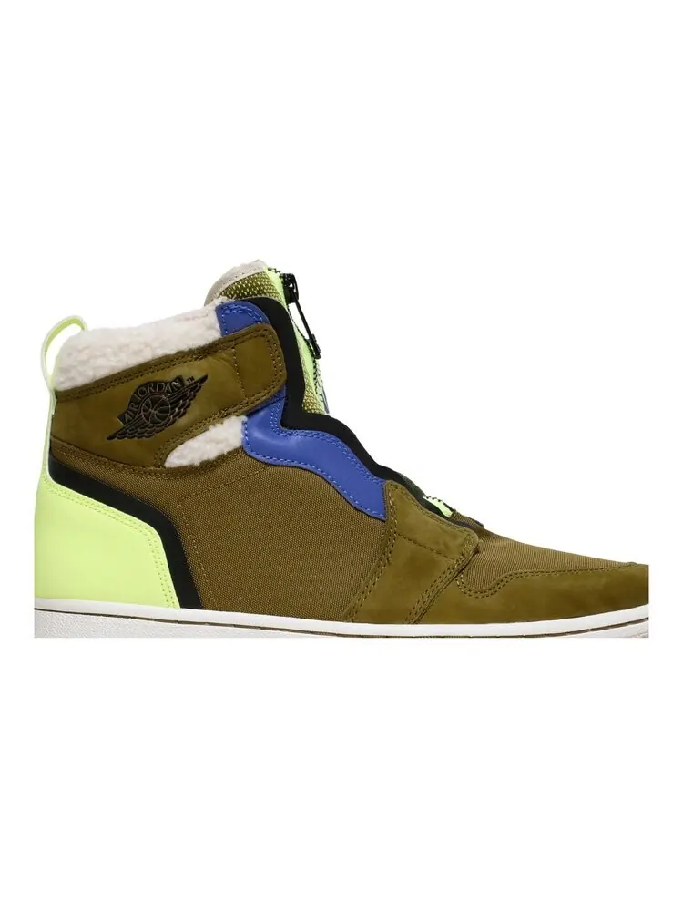Кроссовки Air Jordan Wmns Air Jordan 1 Retro High Zip 'Utility Pack' — изображение 2 из 4, зеленый
