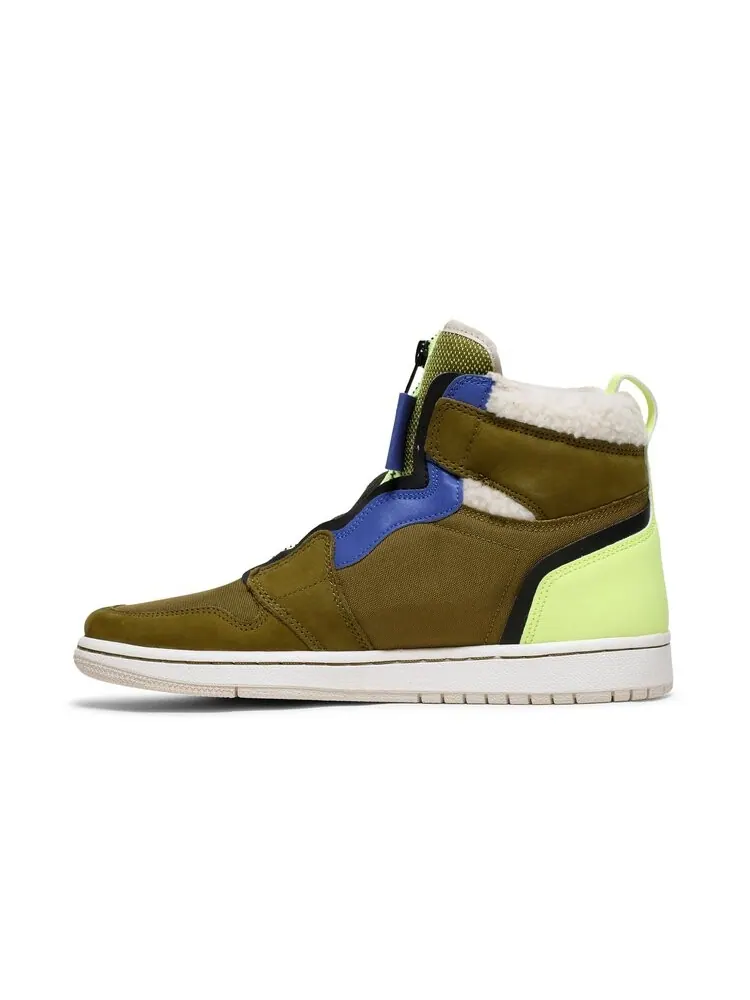 Кроссовки Air Jordan Wmns Air Jordan 1 Retro High Zip 'Utility Pack' — изображение 3 из 4, зеленый