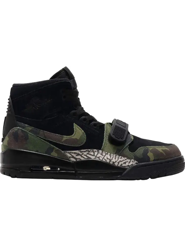 Кроссовки Jordan Legacy 213 Camo Green — изображение 1 из 1, черный