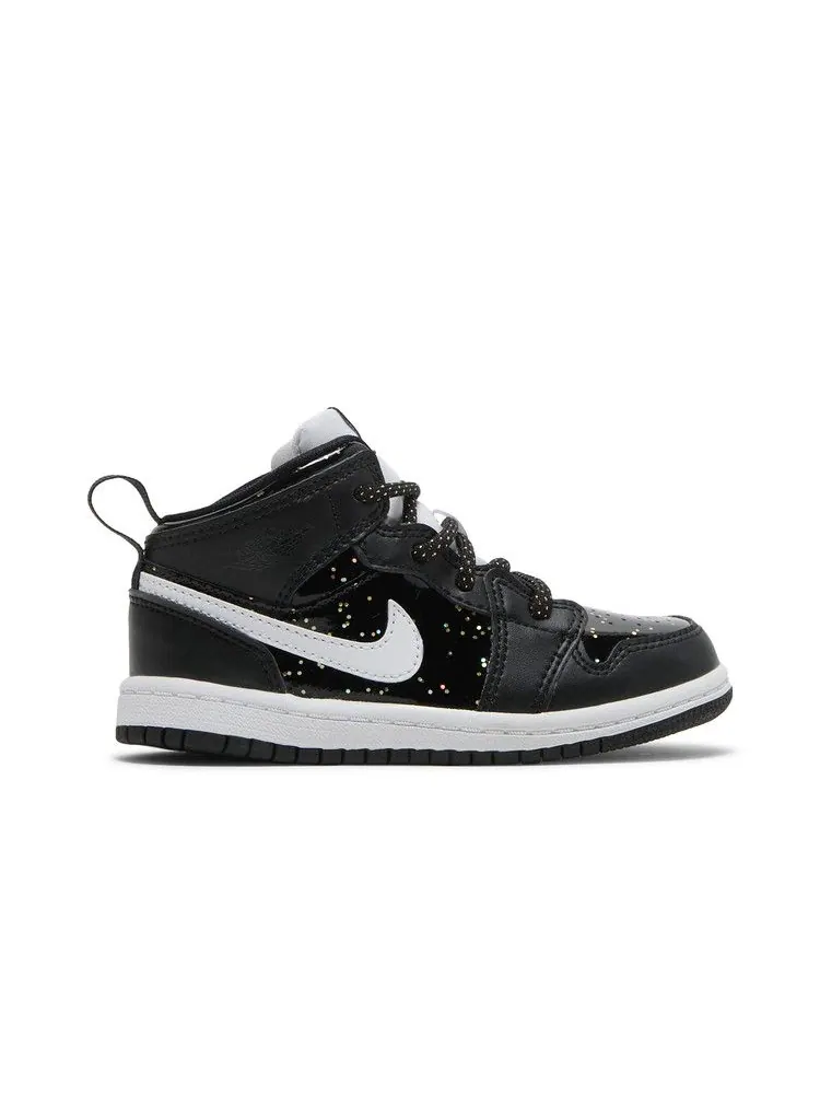 Кроссовки Air Jordan Air Jordan 1 Mid SE TD 'Black Glitter' — изображение 2 из 9, черный/белый/черный