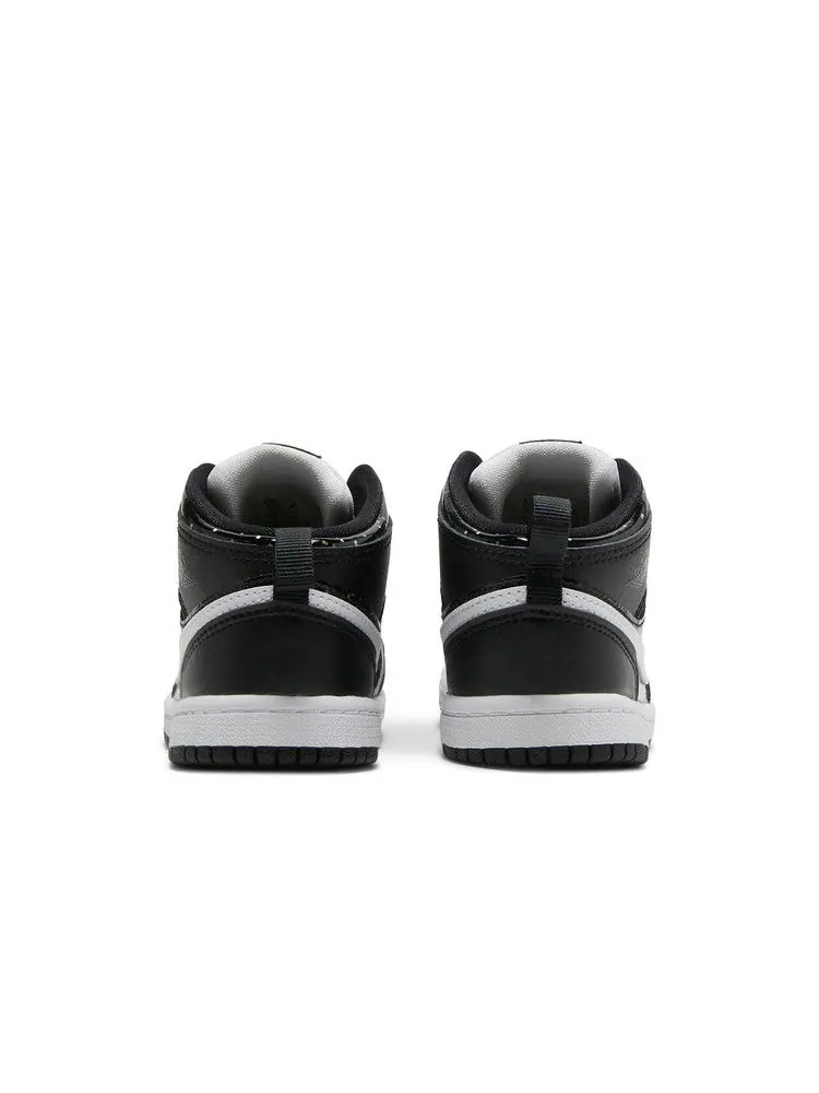 Кроссовки Air Jordan Air Jordan 1 Mid SE TD 'Black Glitter' — изображение 7 из 9, черный/белый/черный