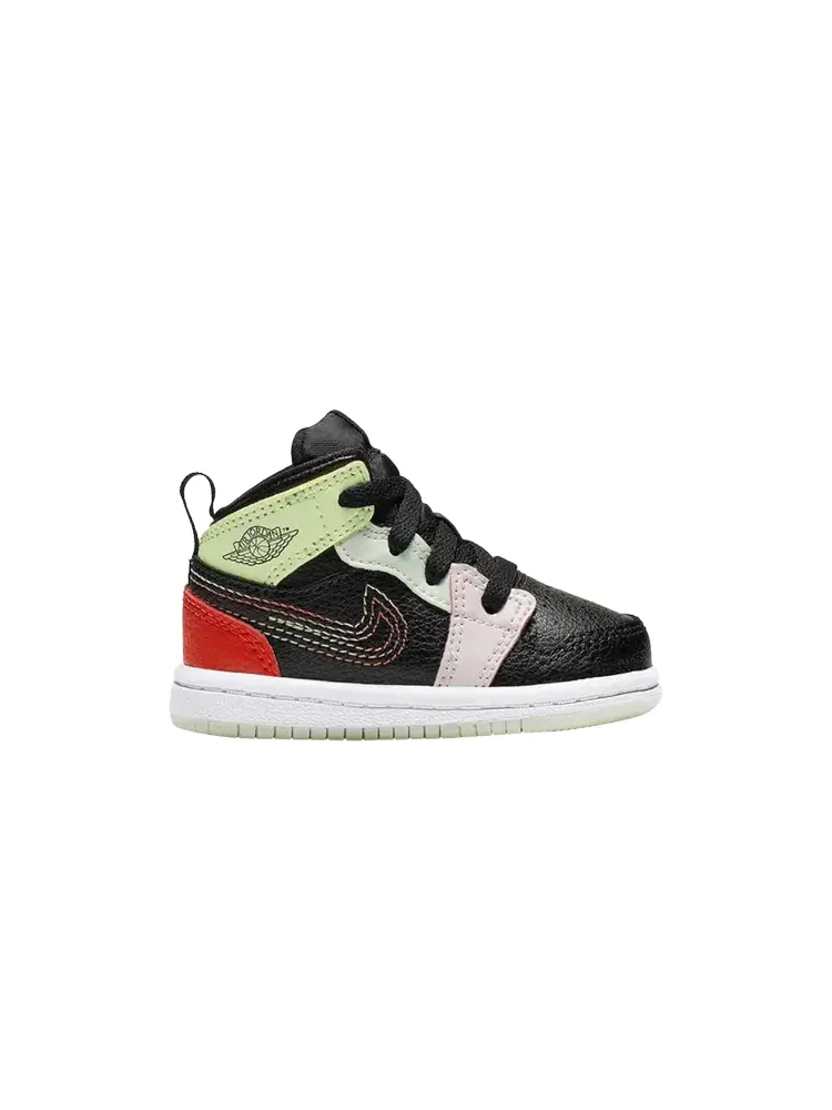 Кроссовки Air Jordan 1 Mid SE TD 'Glow in the Dark' — изображение 1 из 1, черный