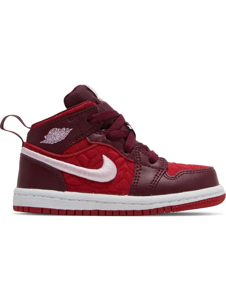 Кроссовки Air Jordan 1 Mid SE TD Red Quilted — изображение 1 из 8, красный