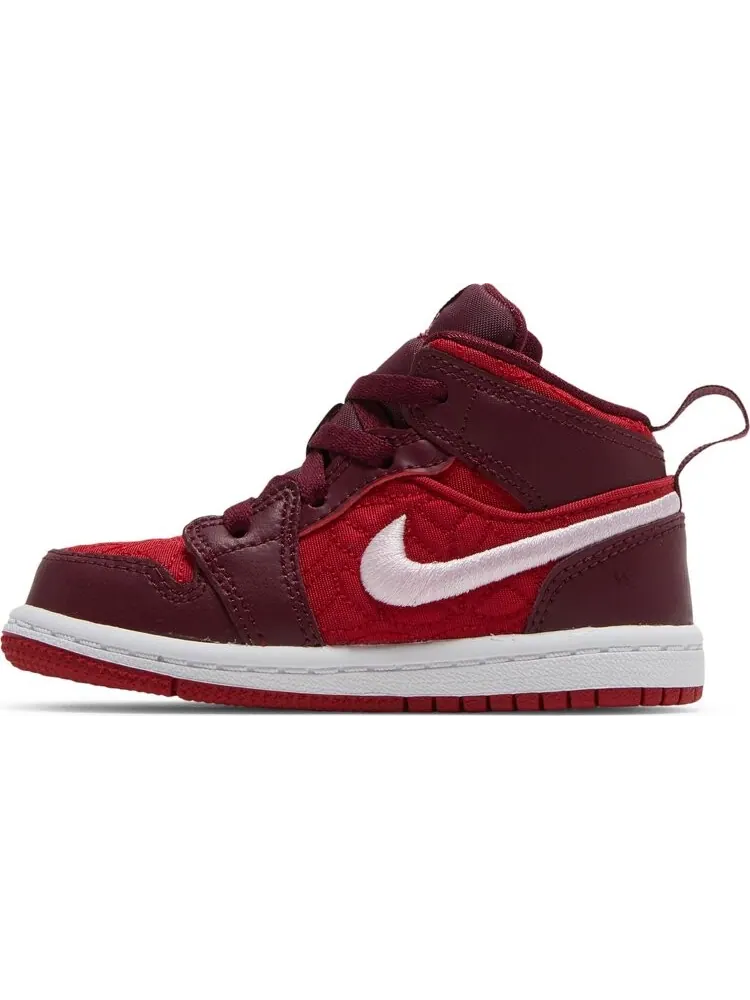Кроссовки Air Jordan 1 Mid SE TD Red Quilted — изображение 3 из 8, красный