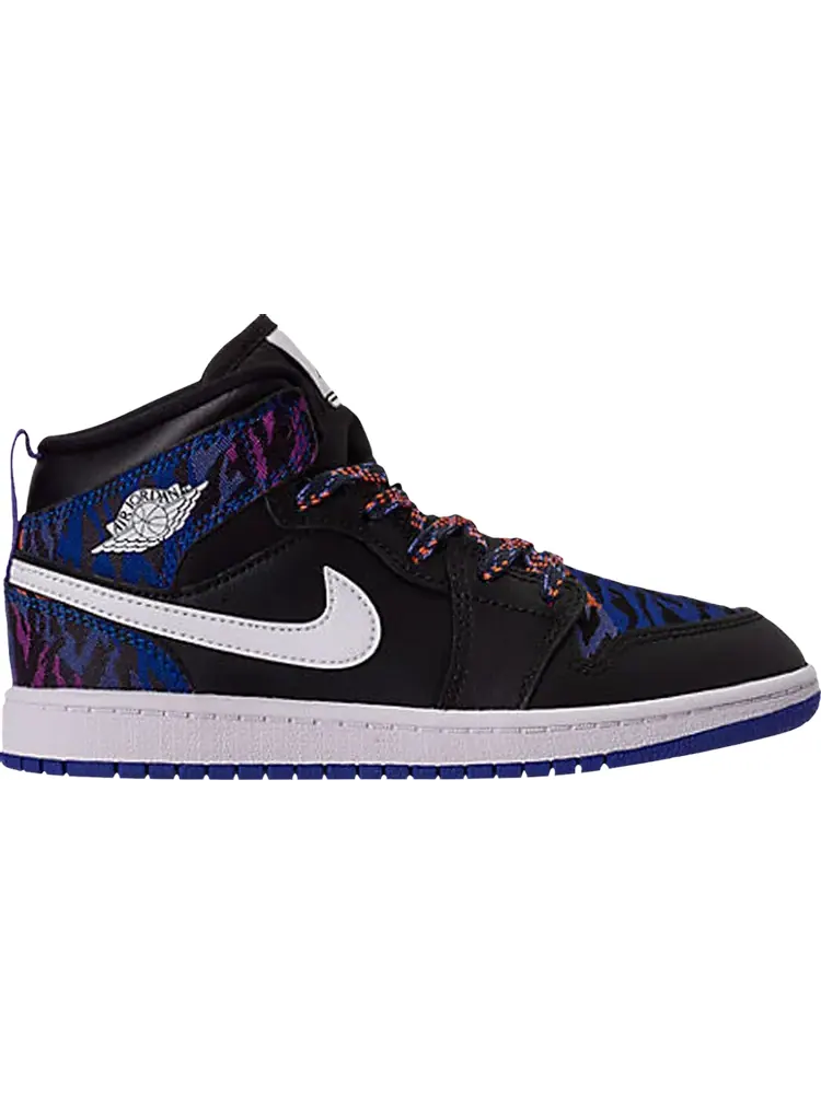 Кроссовки Air Jordan 1 Mid SE PS Tiger Stripe — изображение 1 из 1, черный