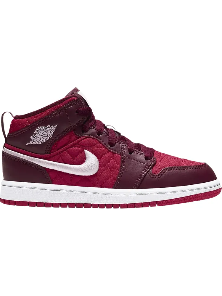Кроссовки Air Jordan 1 Mid SE PS Red Quilted — изображение 1 из 1, красный