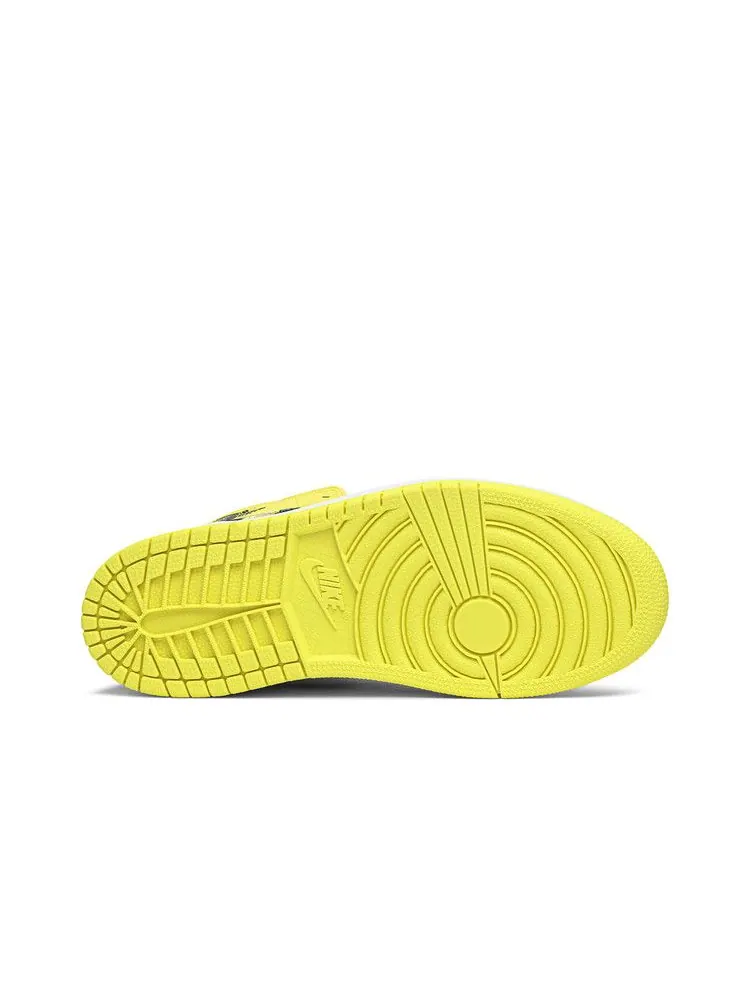 Кроссовки Air Jordan Air Jordan 1 Mid SE PS 'Rose Patch - Dynamic Yellow' — изображение 5 из 9, желтый/белый/черный