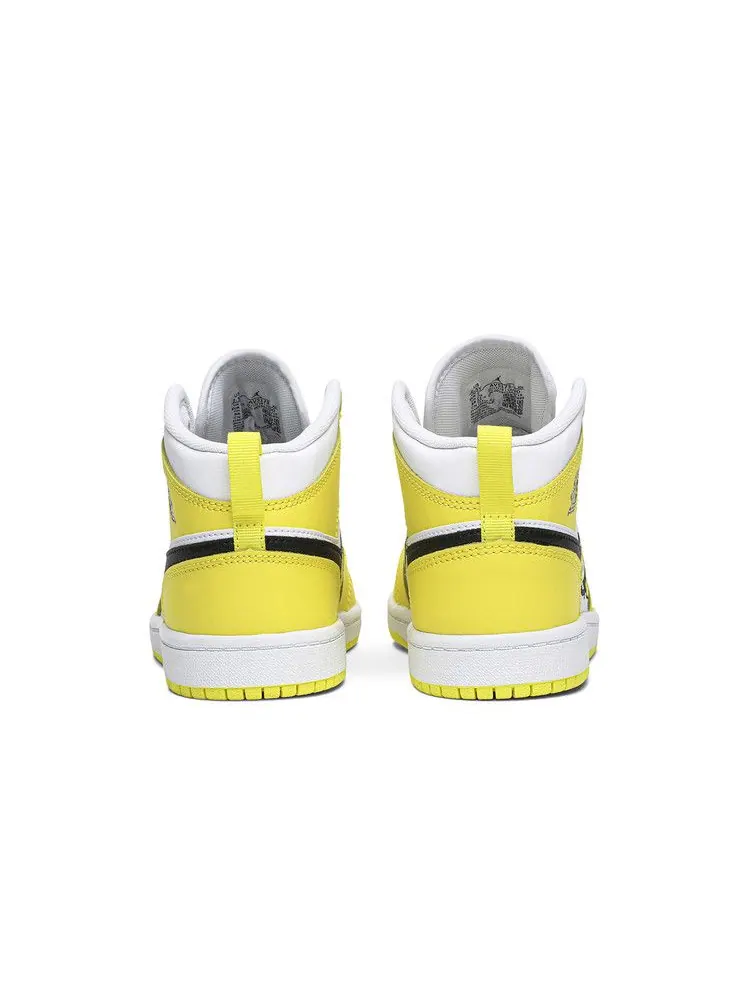 Кроссовки Air Jordan Air Jordan 1 Mid SE PS 'Rose Patch - Dynamic Yellow' — изображение 7 из 9, желтый/белый/черный