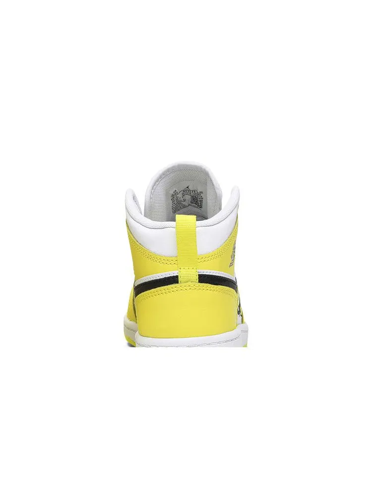 Кроссовки Air Jordan Air Jordan 1 Mid SE PS 'Rose Patch - Dynamic Yellow' — изображение 8 из 9, желтый/белый/черный