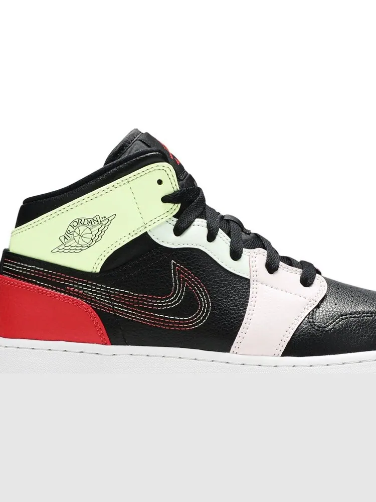 Кроссовки Air Jordan 1 Mid Glow In The Dark — изображение 2 из 8, мульти