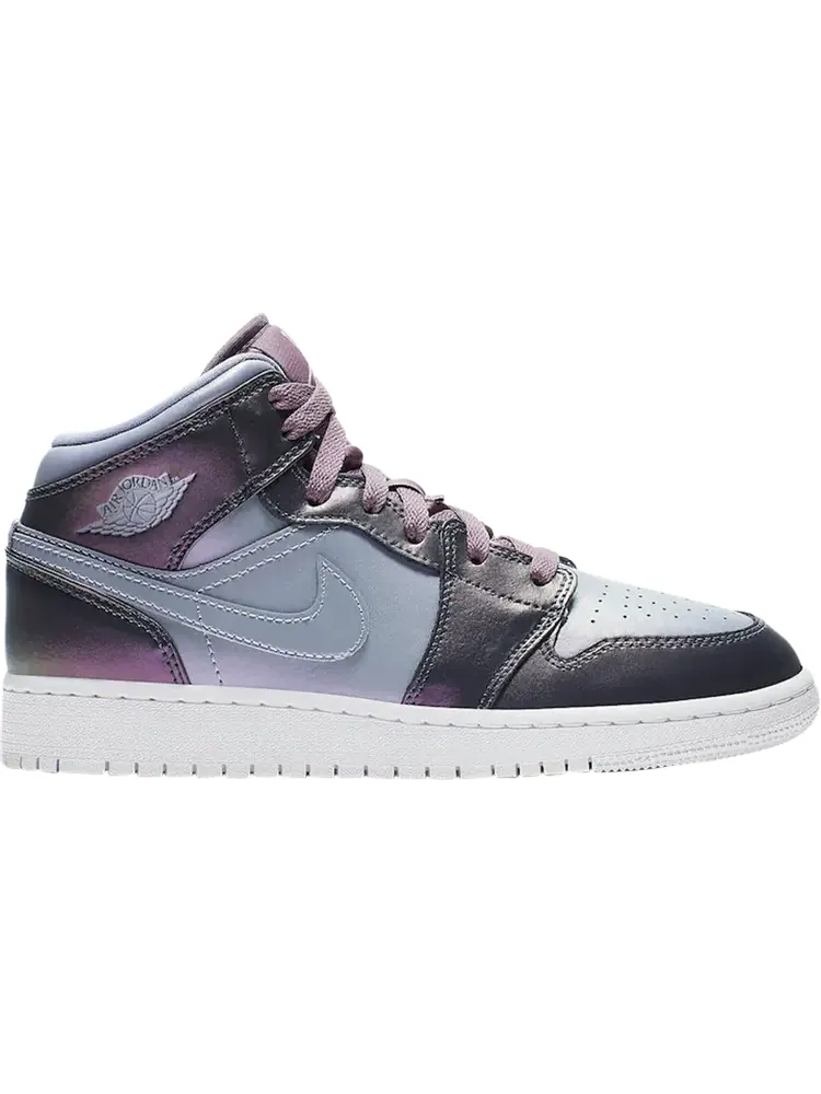 Кроссовки Air Jordan 1 Mid GS Metallic Purple — изображение 1 из 1, фиолетовый