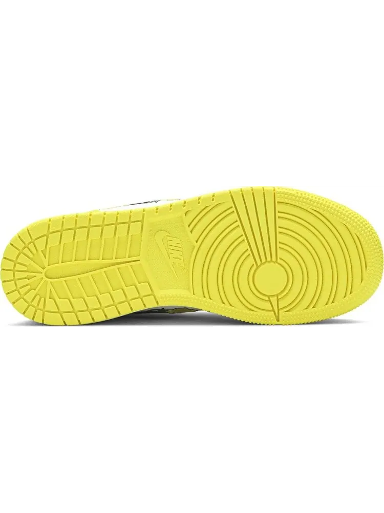 Кроссовки Air Jordan 1 Mid SE GS Rose Patch - Dynamic Yellow — изображение 4 из 8, желтый