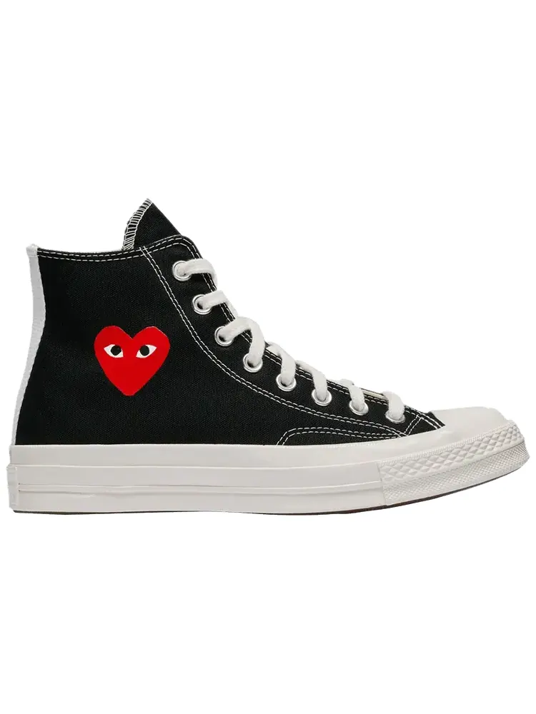 Кроссовки Converse Comme des Garçons PLAY x Chuck 70 High 'Small Red Heart - Black' — изображение 1 из 1, черный