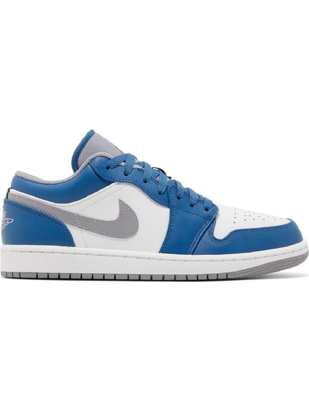 Кроссовки Air Jordan Men's Shoes Nike Air 1 Low USA — изображение 1 из 6, синий/белый/серый