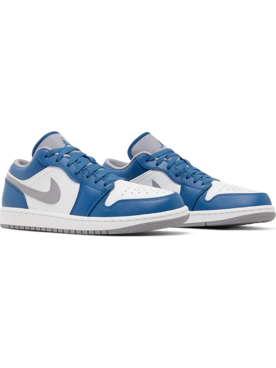 Кроссовки Air Jordan Men's Shoes Nike Air 1 Low USA — изображение 3 из 6, синий/белый/серый