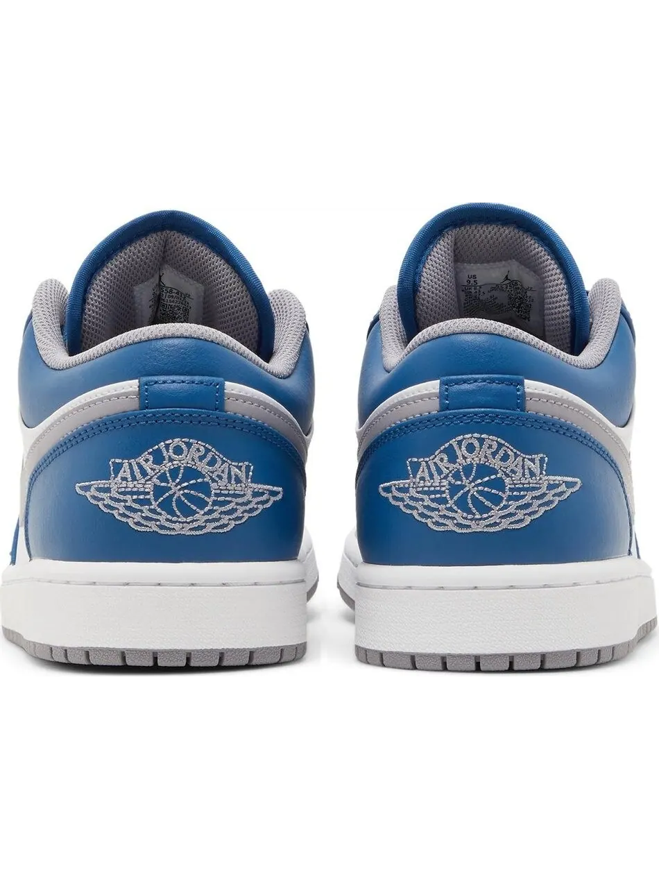 Кроссовки Air Jordan Men's Shoes Nike Air 1 Low USA — изображение 4 из 6, синий/белый/серый