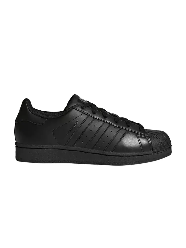 Кроссовки Adidas Superstar Foundation J 'Triple Black' — изображение 1 из 1, черный