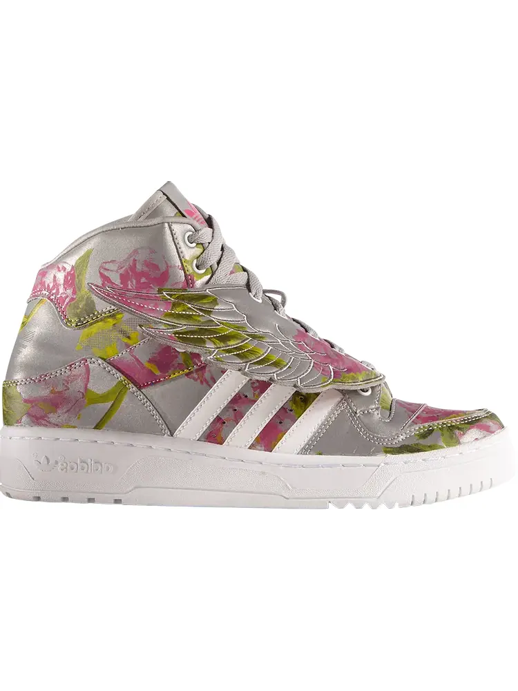 Кроссовки Adidas JS Wings 3M 'Floral' — изображение 1 из 5, серебряный