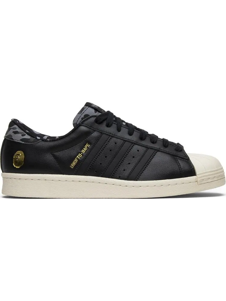 Кроссовки Adidas Undefeated x A Bathing Ape x Superstars 80v 'Black' — изображение 1 из 8, черный