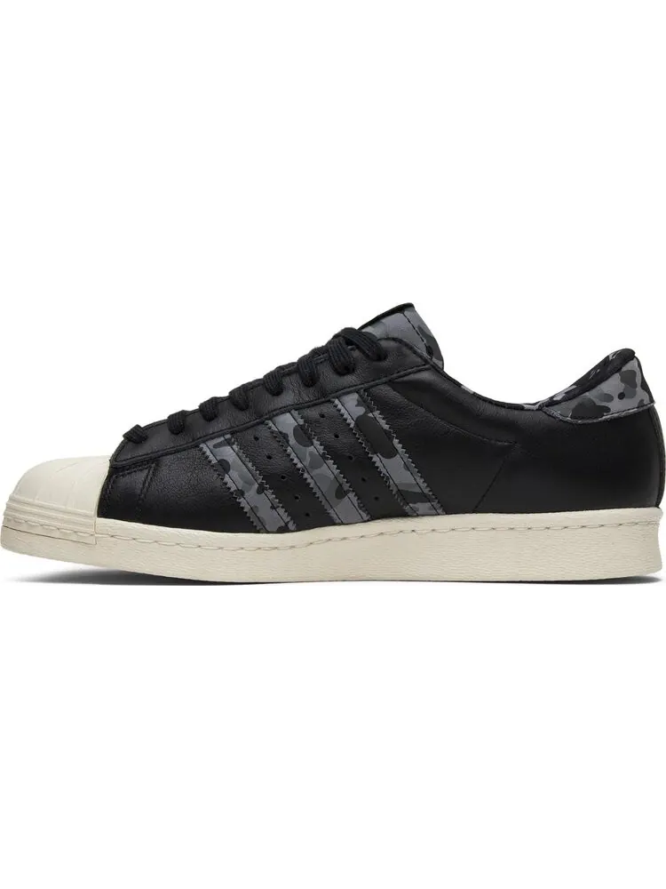 Кроссовки Adidas Undefeated x A Bathing Ape x Superstars 80v 'Black' — изображение 3 из 8, черный
