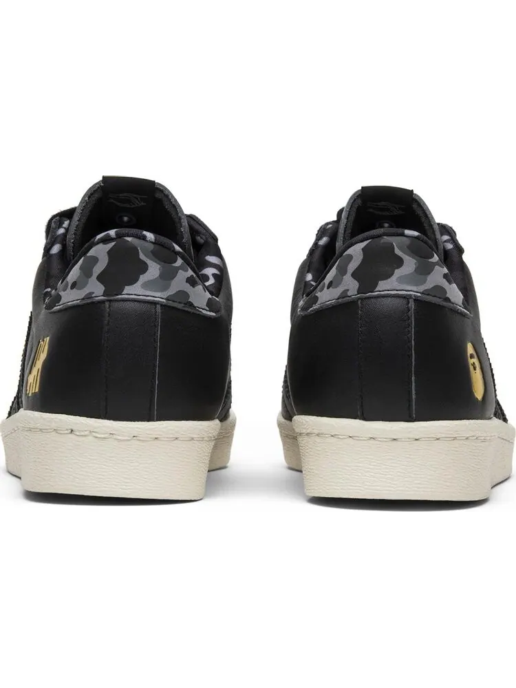 Кроссовки Adidas Undefeated x A Bathing Ape x Superstars 80v 'Black' — изображение 6 из 8, черный
