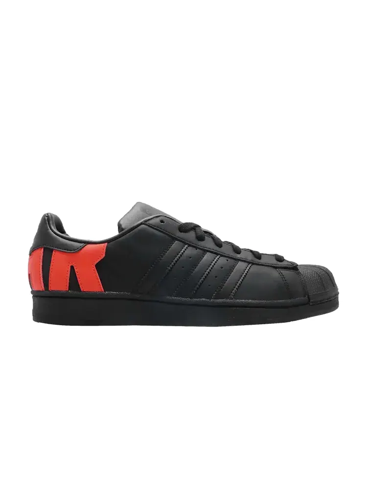 Кроссовки adidas Superstar 'Heel Logo' — изображение 1 из 1, черный/черный/оранжевый