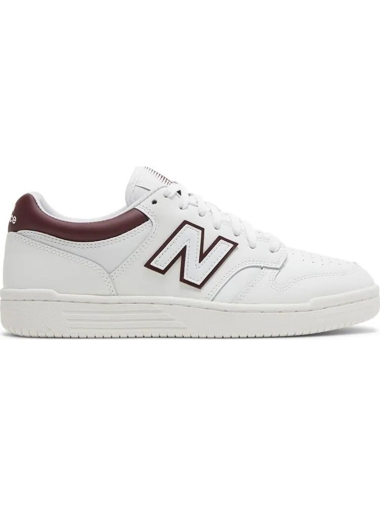 Кроссовки New Balance 480 'White Burgundy' — изображение 1 из 8, белый