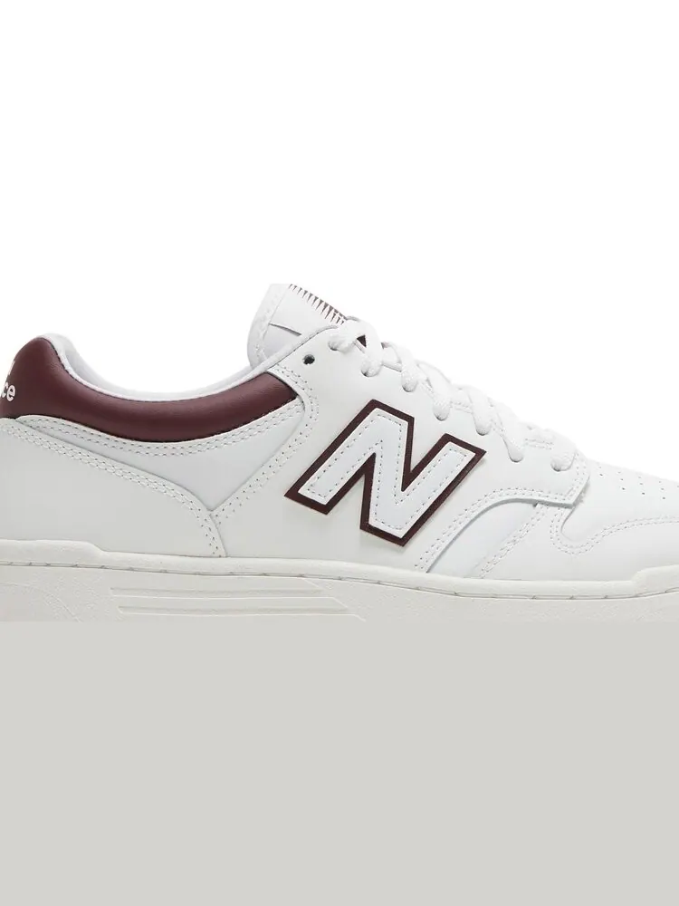 Кроссовки New Balance 480 'White Burgundy' — изображение 2 из 8, белый