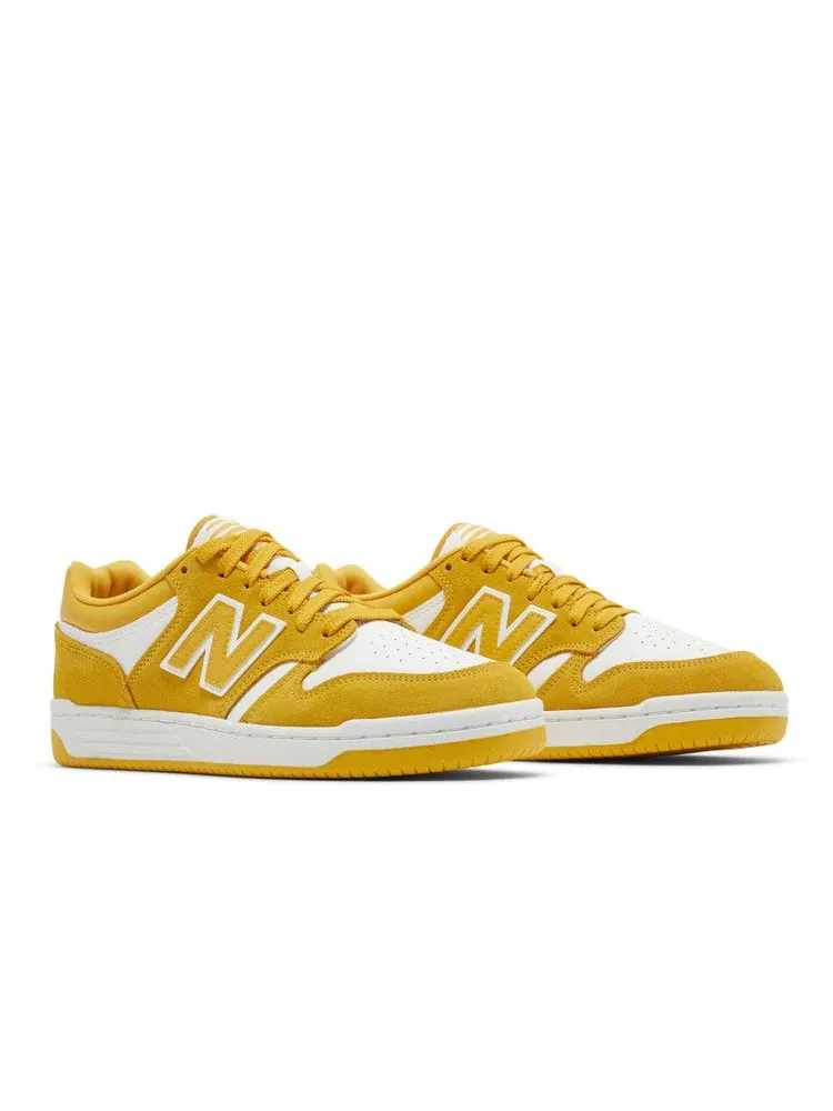Кроссовки New Balance 480 'Varsity Gold' — изображение 9 из 9, белый/золотистый
