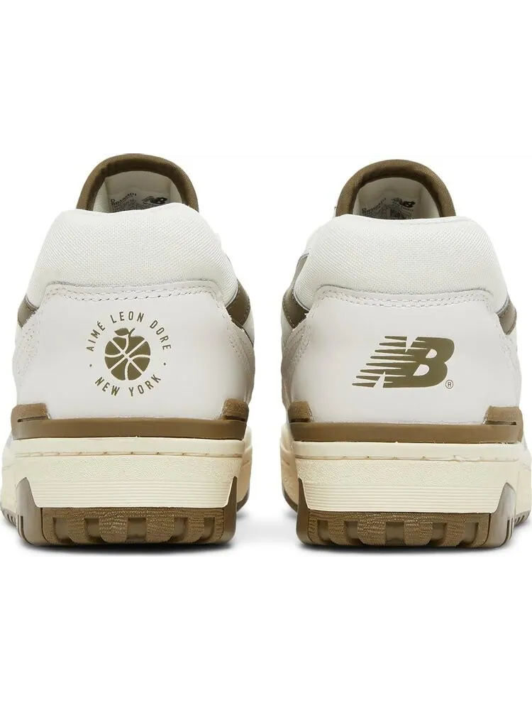 Кроссовки New Balance Aimé Leon Dore x 550 'Olive' — изображение 6 из 8, белый