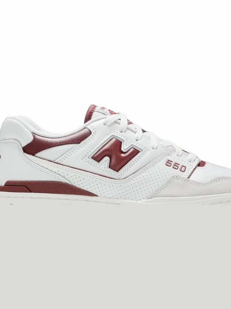 Кроссовки New Balance 550 'Burgundy' — изображение 2 из 8, белый