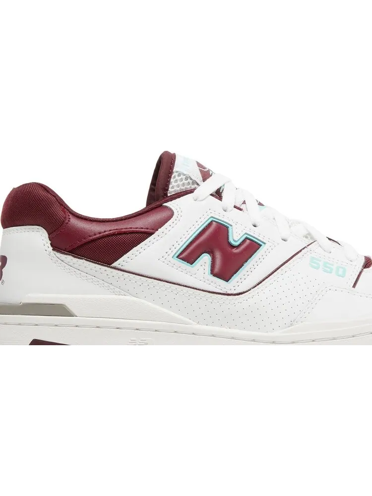 Кроссовки New Balance 550 'Burgundy Turquoise' — изображение 2 из 8, белый