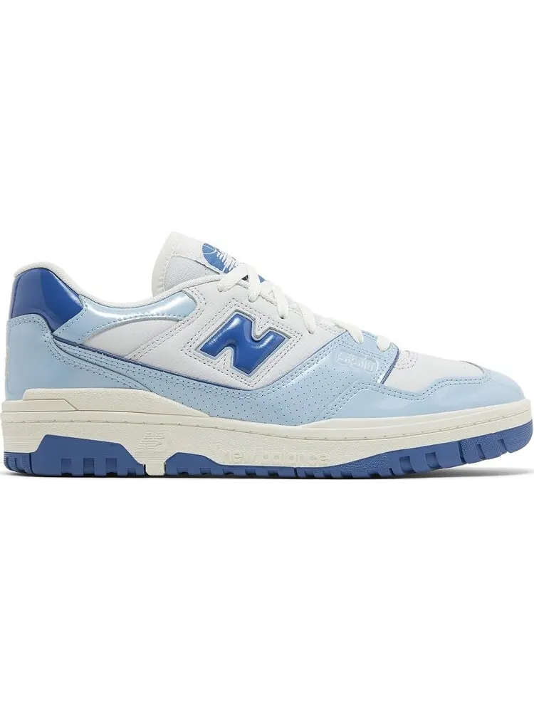 Кроссовки 550 'Patent Leather Pack - Chrome Blue' — изображение 1 из 4, синий