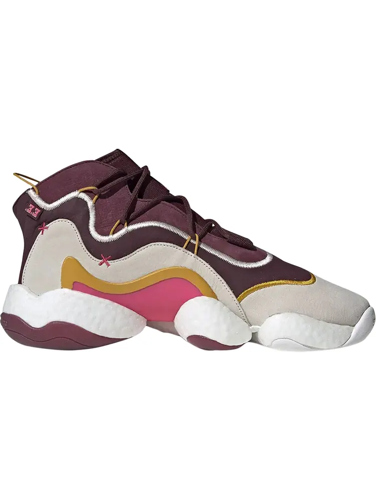 Кроссовки Adidas Eric Emanuel x Crazy BYW 'Maroon' — изображение 1 из 1, фиолетовый