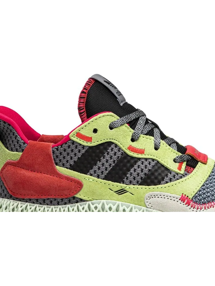 Кроссовки Adidas ZX 4000 Futurecraft 4D 'Grey Yellow' — изображение 2 из 8, серый