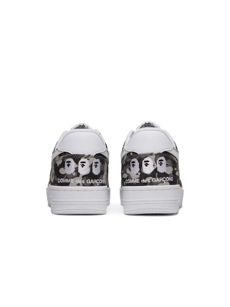 Кроссовки BAPE Comme des Garçons x Bapesta Low 'White Camo' — изображение 7 из 9, белый