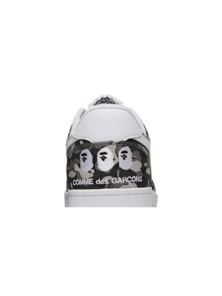 Кроссовки BAPE Comme des Garçons x Bapesta Low 'White Camo' — изображение 8 из 9, белый