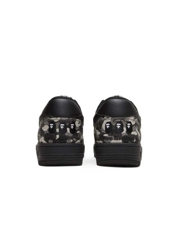 Кроссовки BAPE Comme des Garçons x Bapesta Low 'Black Camo' — изображение 7 из 9, черный