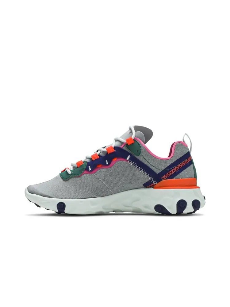 Кроссовки Nike Wmns React Element 55 'Wolf Grey Fuchsia' — изображение 3 из 4, серый