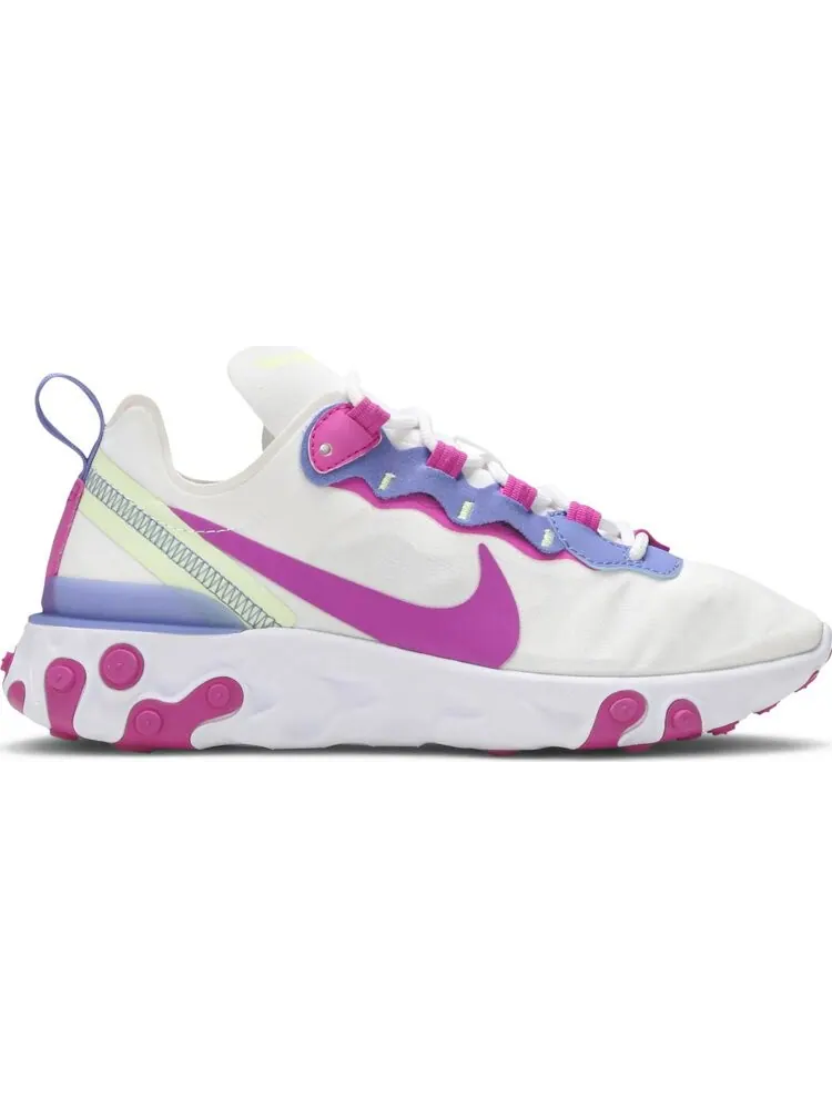 Кроссовки Nike Wmns React Element 55 'White Fire Pink' — изображение 1 из 8, белый