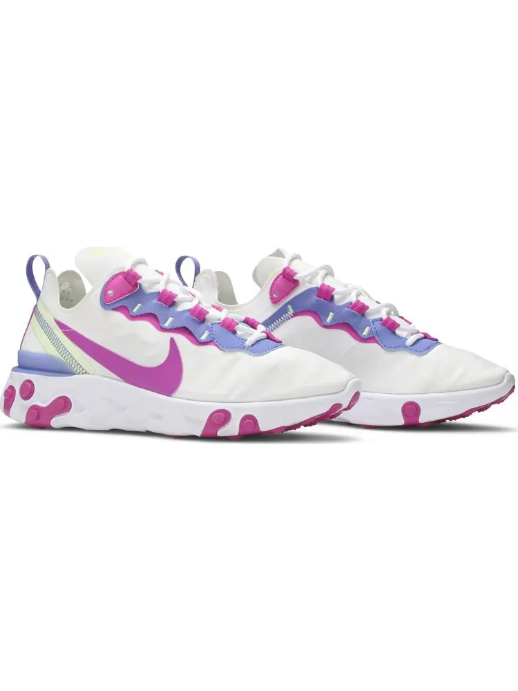 Кроссовки Nike Wmns React Element 55 'White Fire Pink' — изображение 8 из 8, белый