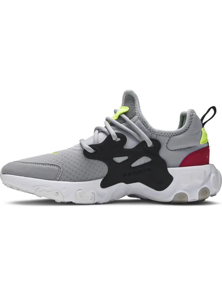 Кроссовки Nike React Presto GS 'Wolf Grey' — изображение 3 из 8, серый
