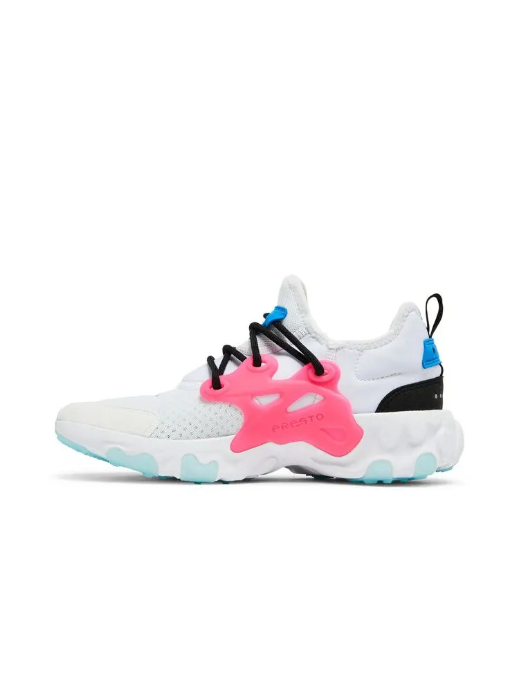 Кроссовки Nike React Presto GS 'White Hyper Pink' — изображение 4 из 9, белый/розовый/синий