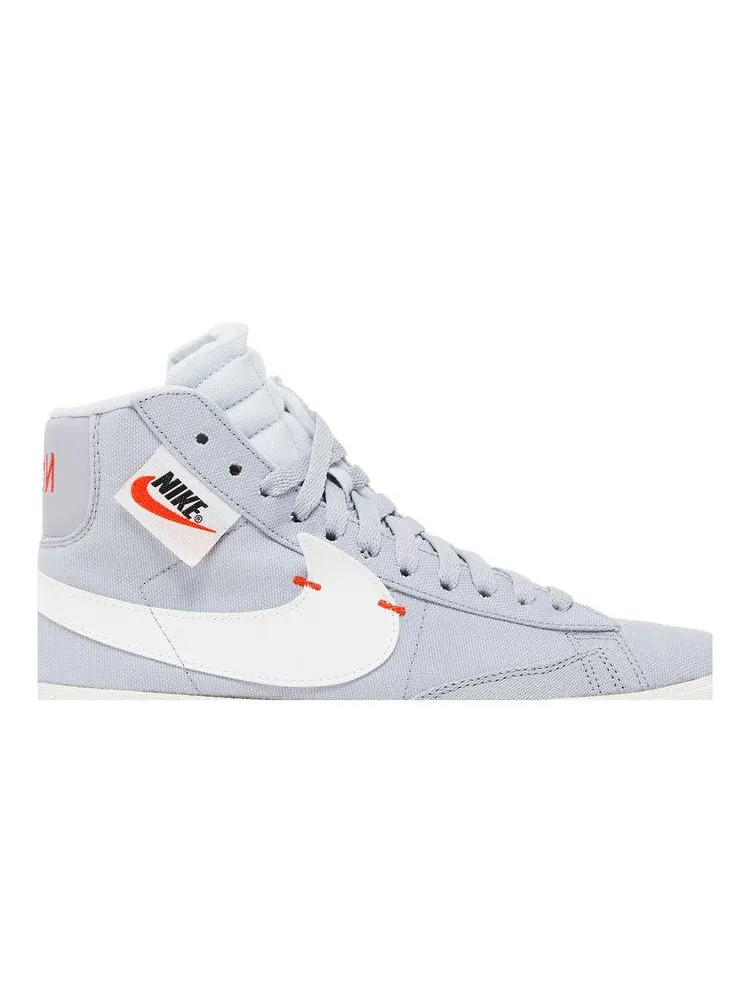 Кроссовки Nike Wmns Blazer Mid Rebel 'Wolf Grey' — изображение 3 из 9, серый/оранжевый