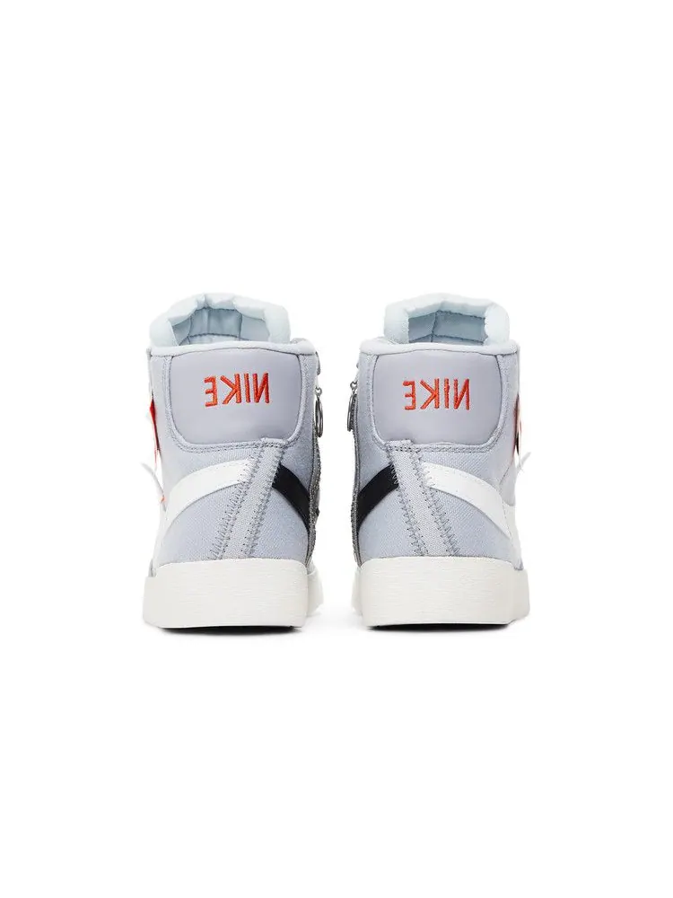Кроссовки Nike Wmns Blazer Mid Rebel 'Wolf Grey' — изображение 7 из 9, серый/оранжевый