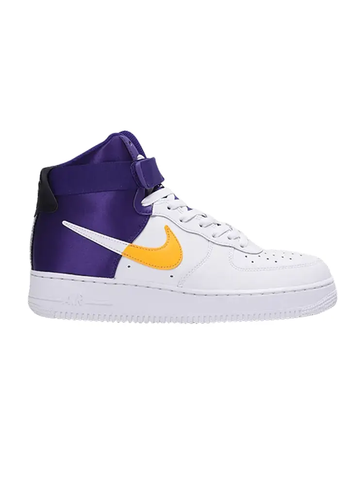 Кроссовки Nike NBA x Air Force 1 High '07 'Lakers' — изображение 1 из 1, белый/фиолетовый