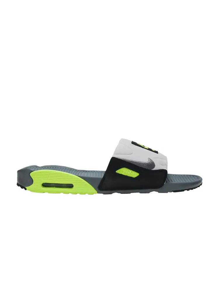 Сандалии Nike Air Max 90 Slide 'Volt' — изображение 1 из 9, серый//черный/серый